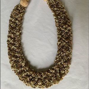 Beautiful seed bead braided necklace, adjustable length